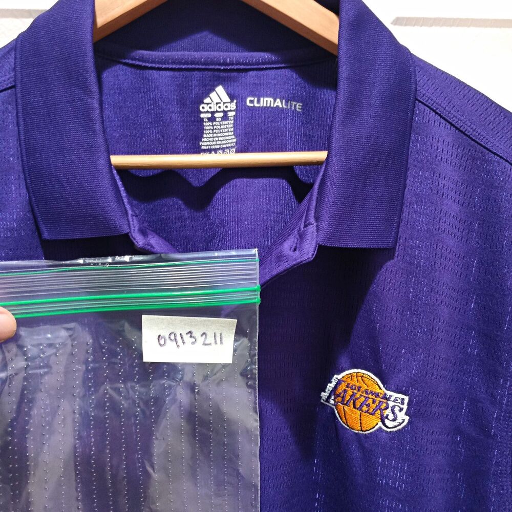 adidas Climalite Los Angeles Lakers NBA Basketball Purple Polo Shirt XL
